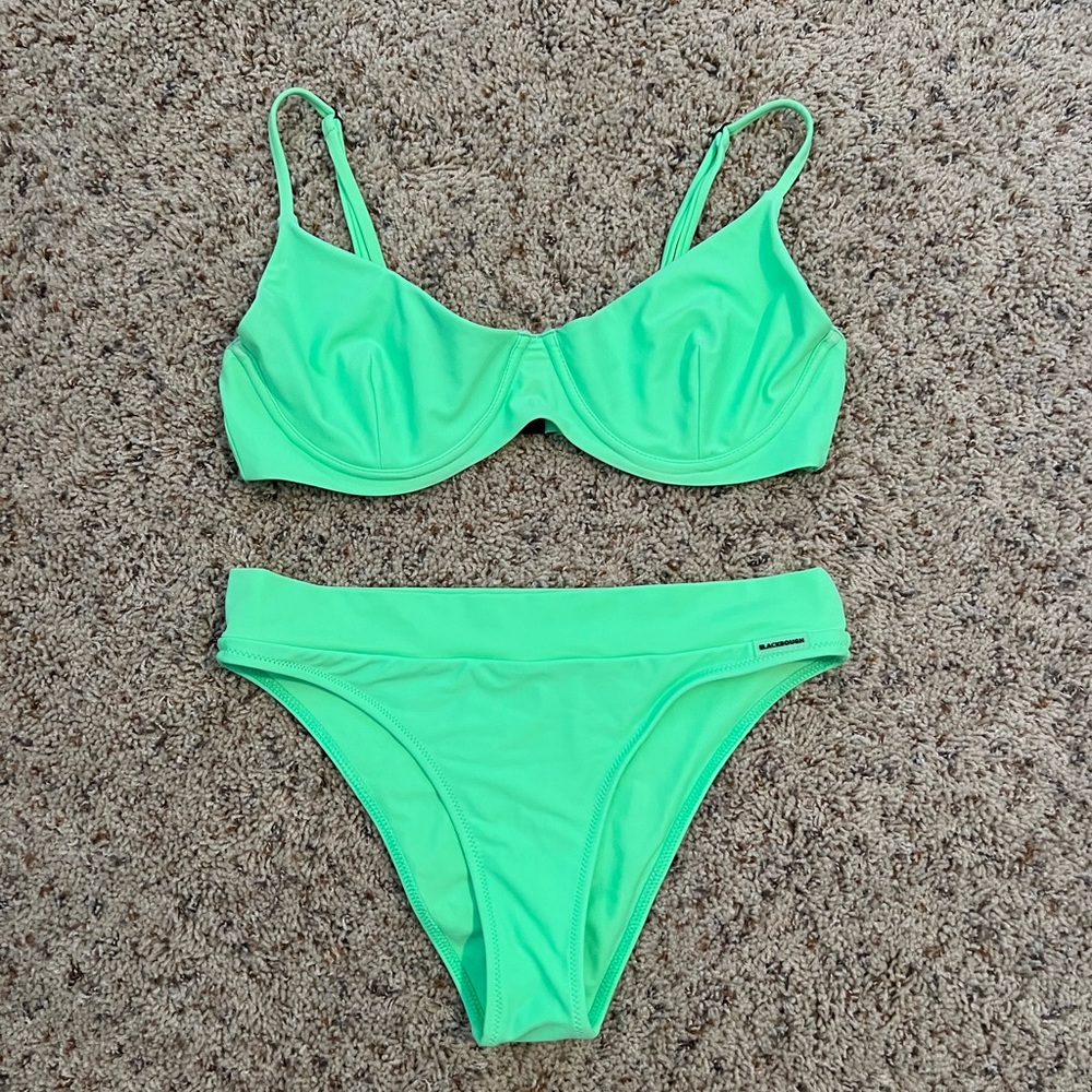Blackbough Neon Green Underwire Size Large Bikini Set